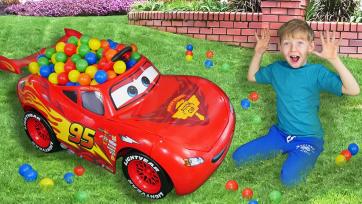 car color balls learn fun