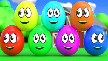 Colorful Eggs Learn Colors with Happy Faces - Fun Color Learning Video for Kids