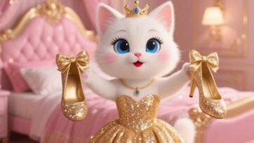 Princess Kitty’s Golden Shoes Adventure - Sweet Fantasy Story for Little Kids
