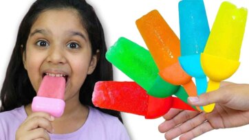 Rainbow Popsicle Colors Song for Kids - Frozen Treats Learning Fun