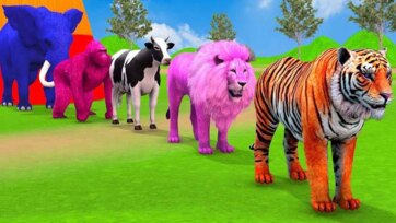 Funny Colorful Animals for Kids - Learn Animals and Colors with a Happy Parade