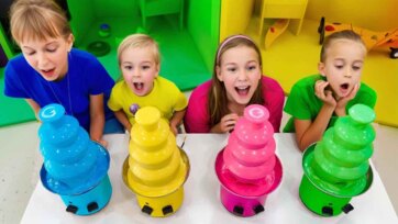 Colorful Chocolate Fountains Surprise Kids - Learning Colors Fun Playtime
