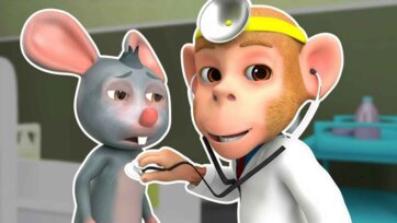 Little Doctor Monkey Checks a Cute Mouse - Fun Pretend Play Kids Video