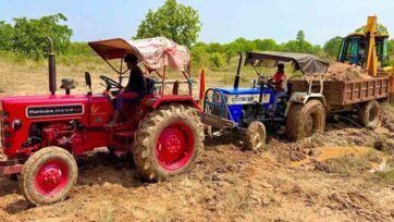 Happy Tractors and Diggers in Water - Colorful Construction Vehicle Fun for Kids