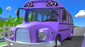 Purple Bus Adventure - Fun Kids Ride with Friendly Driver and Road Stories